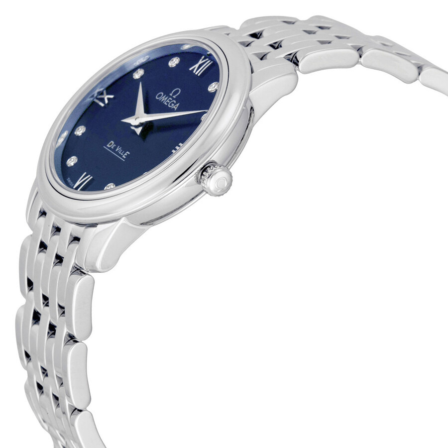 Omega DeVille Prestige Blue Diamond Dial Ladies Watch 42410276053001 - 2