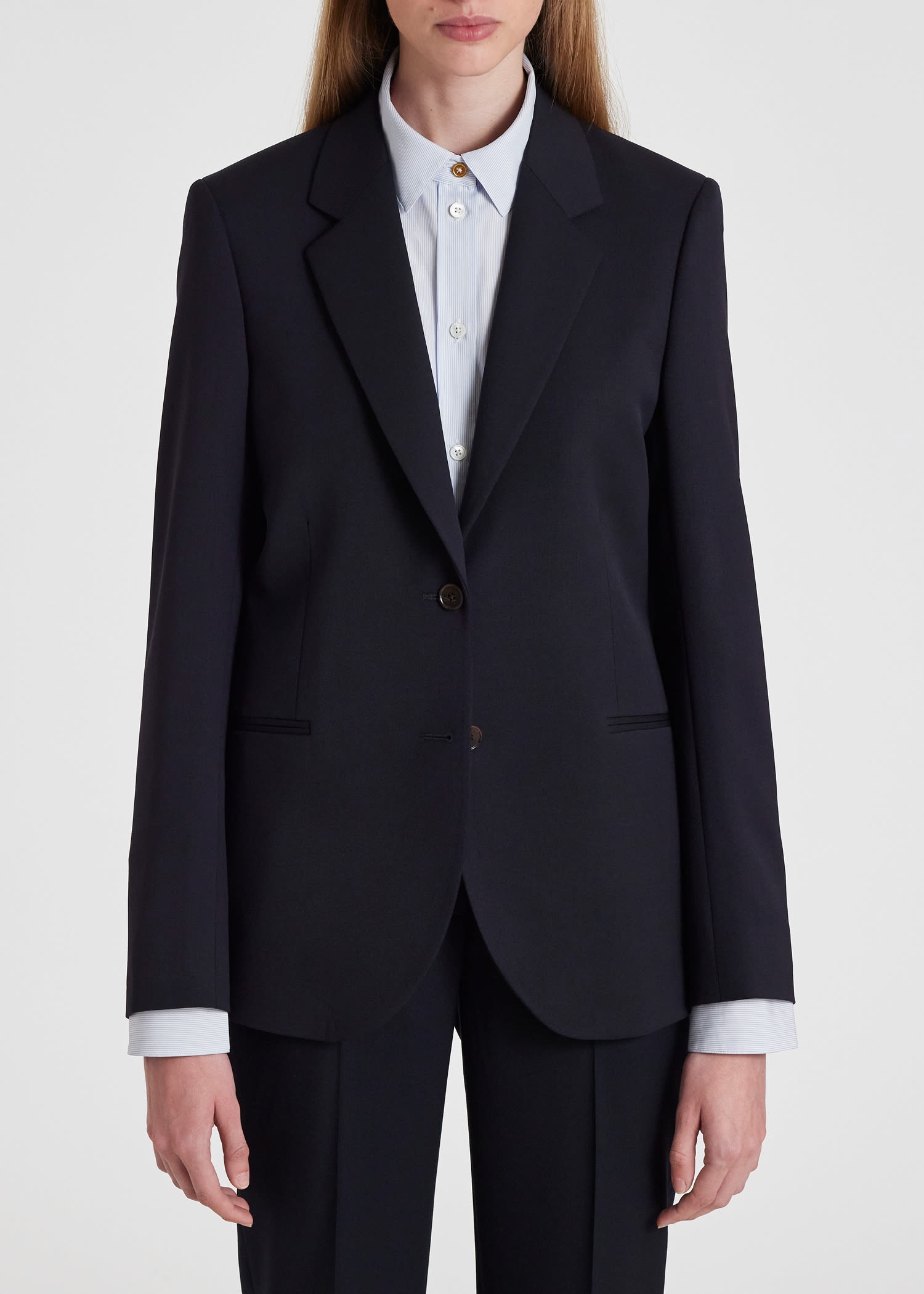 Stretch-Wool Two-Button Blazer - 5