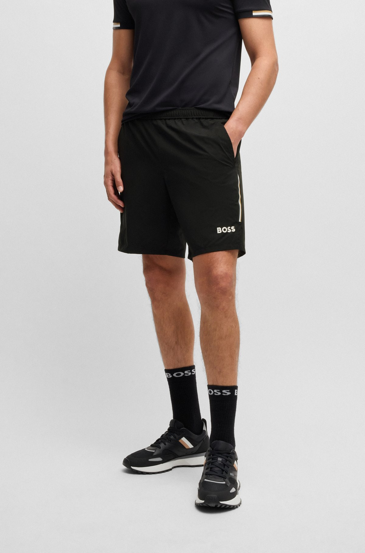 BOSS X MATTEO BERRETTINI ACTIVE TENNIS SHORTS WITH FOUR-WAY STRETCH - 2