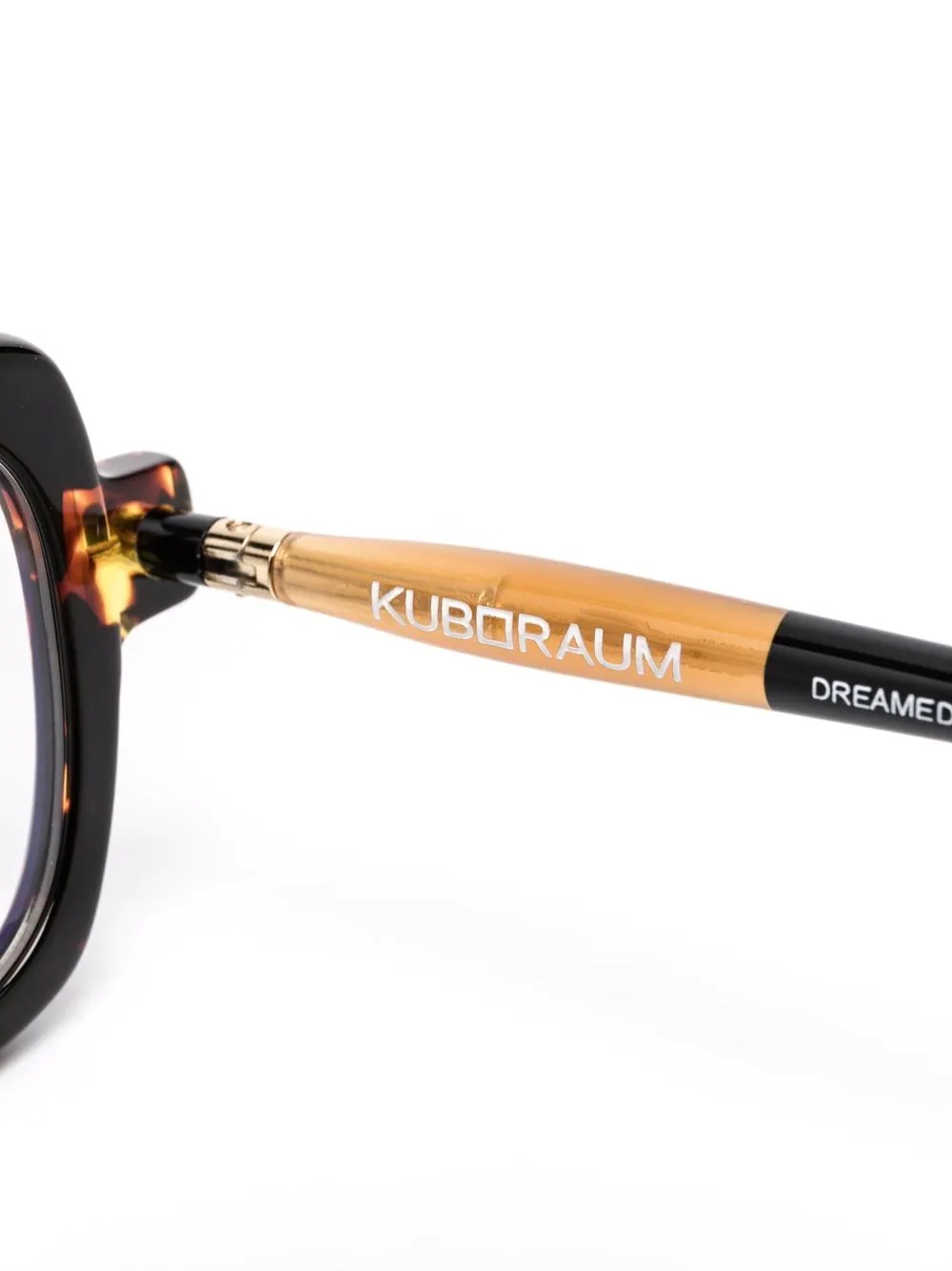 tortoiseshell-effect square-frame glasses - 3