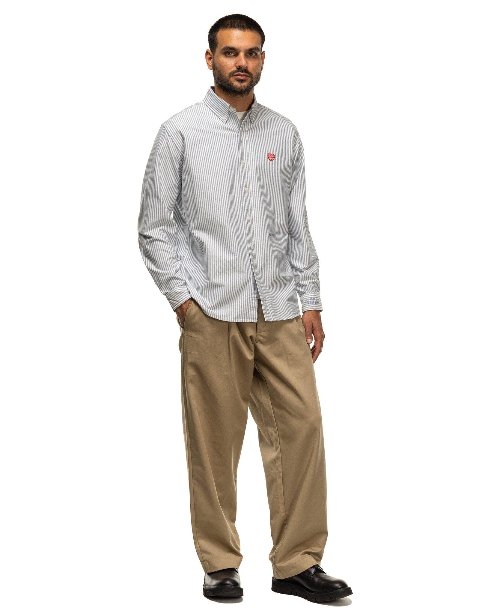 HUMAN MADE STRIPE OXFORD BD SHIRT L Human Made – Striped Oxford BD