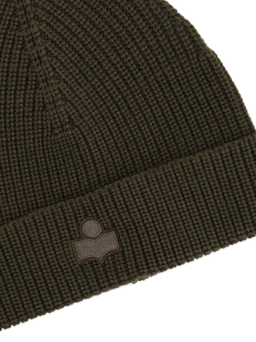 ribbed logo beanie - 3
