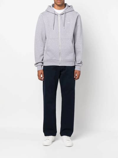 Sandro embroidered logo organic cotton hoodie outlook