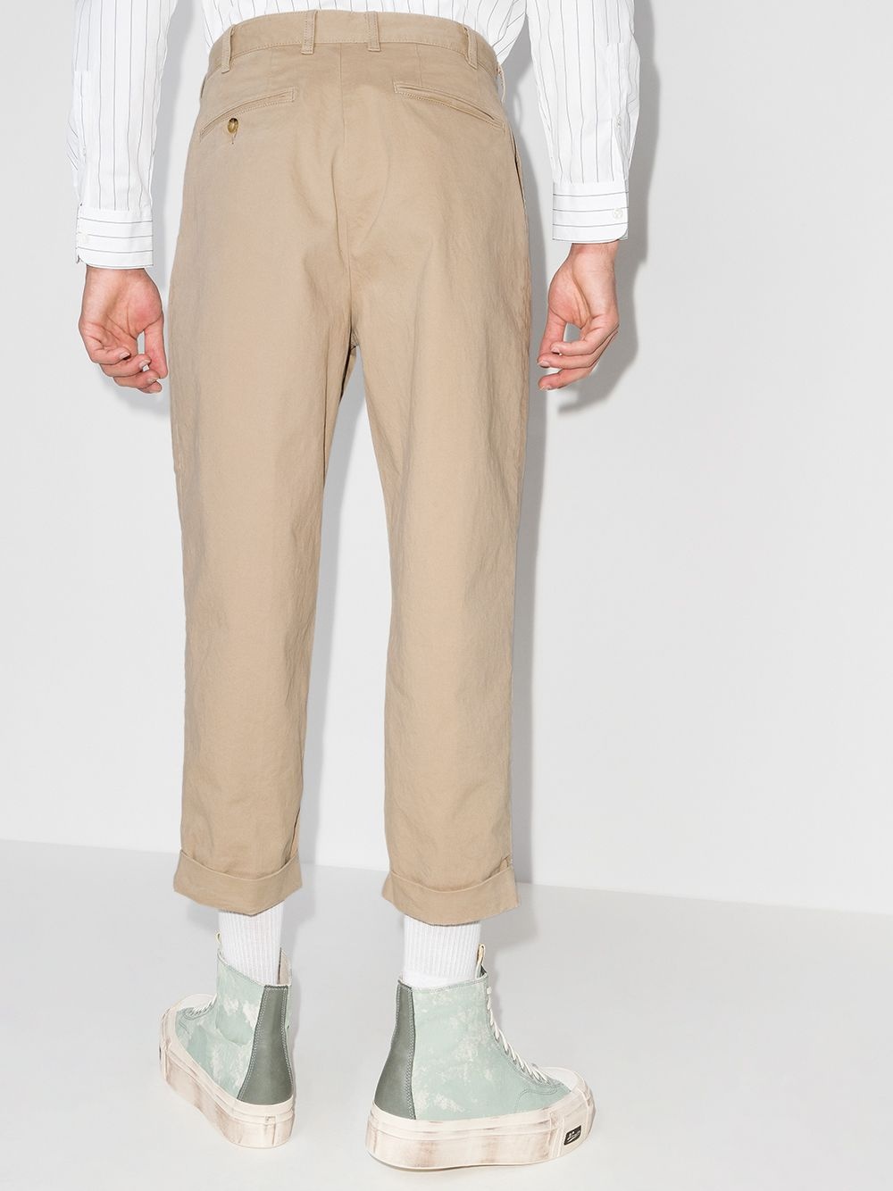 dart-detailing cropped trousers - 3