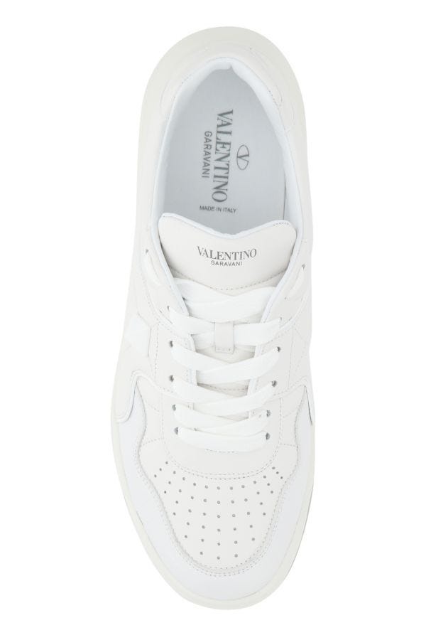 White nappa leather One Stud sneakers - 4