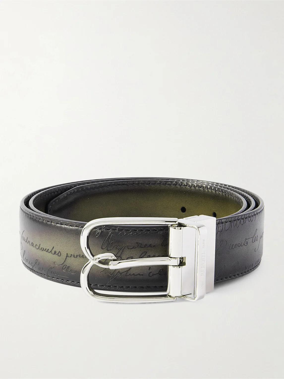 B Volute Reversible Venezia Leather Belt - 1