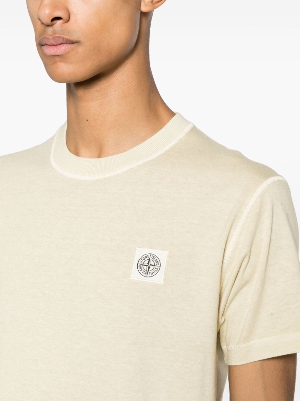 Compass-patch cotton T-shirt - 5