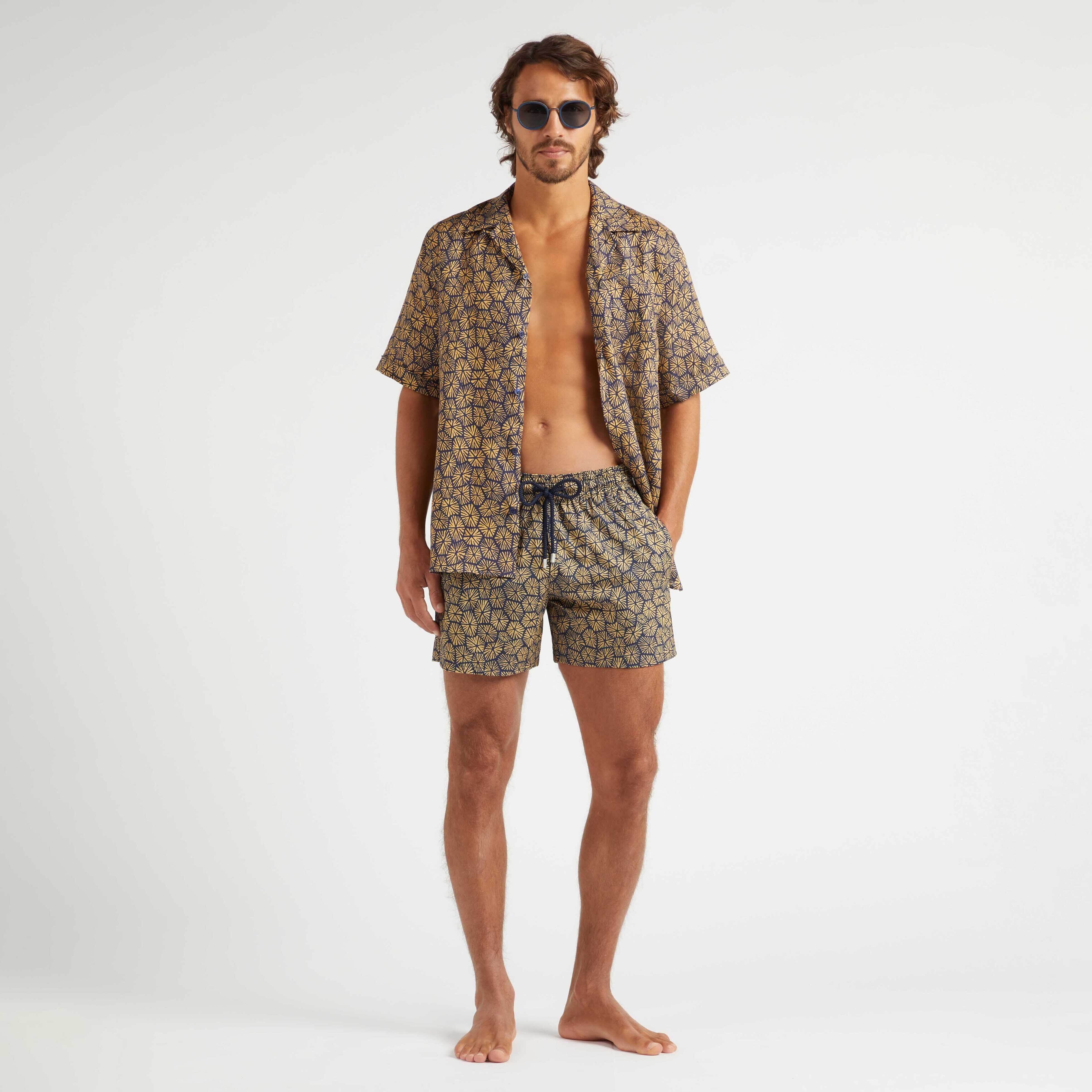 Men Linen Bowling Shirt Carapaces - 5