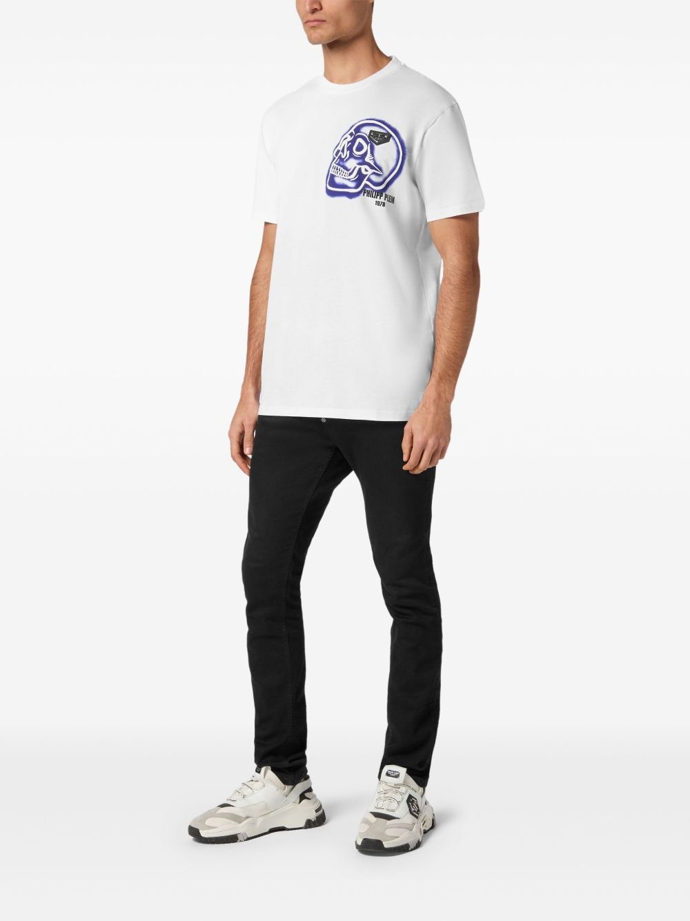Skull-print round-neck T-shirt - 2