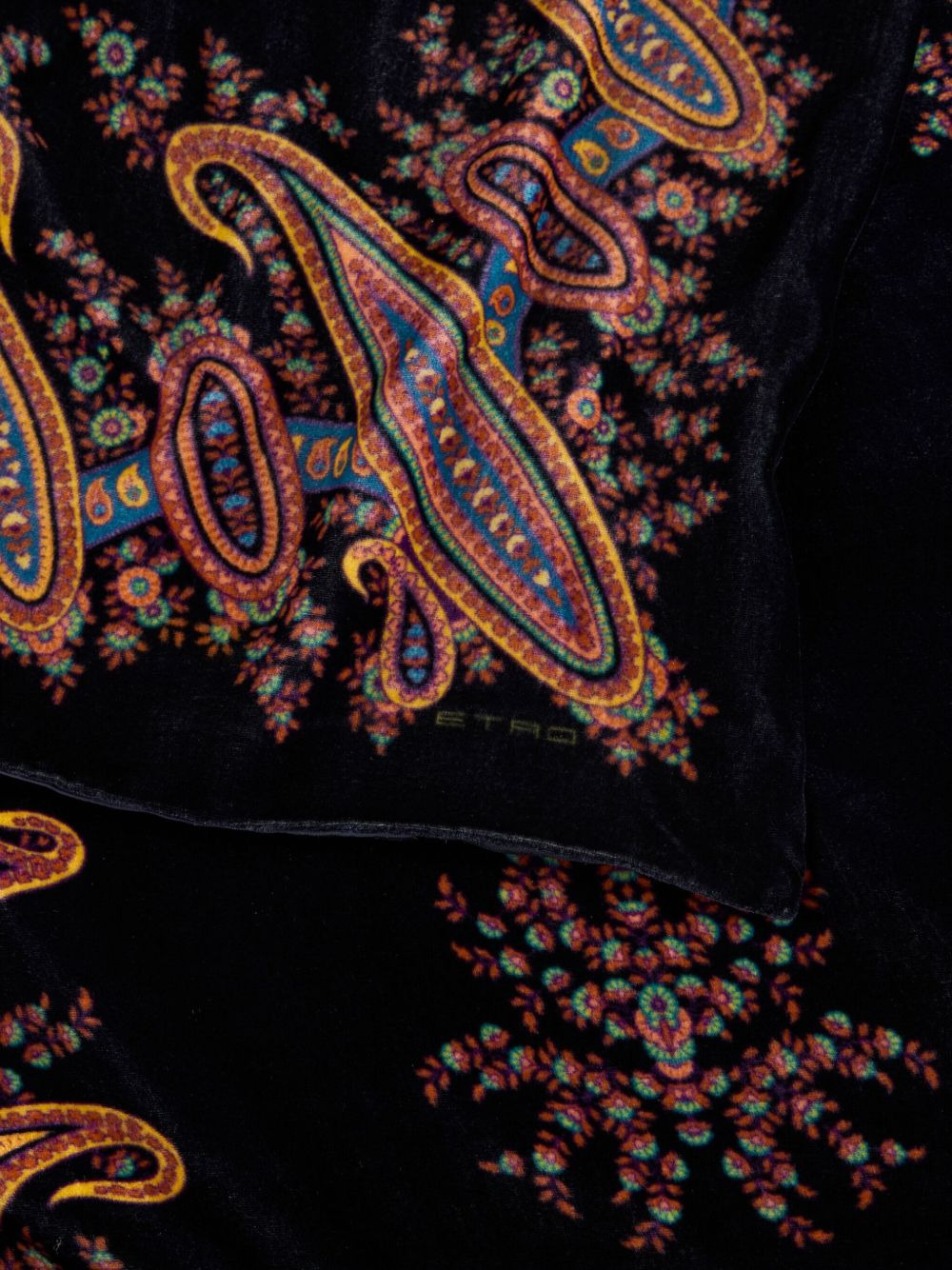 fringed paisley-print scarf - 3