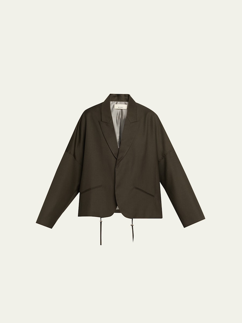 Relaxed Wool Cardigan Blazer 1