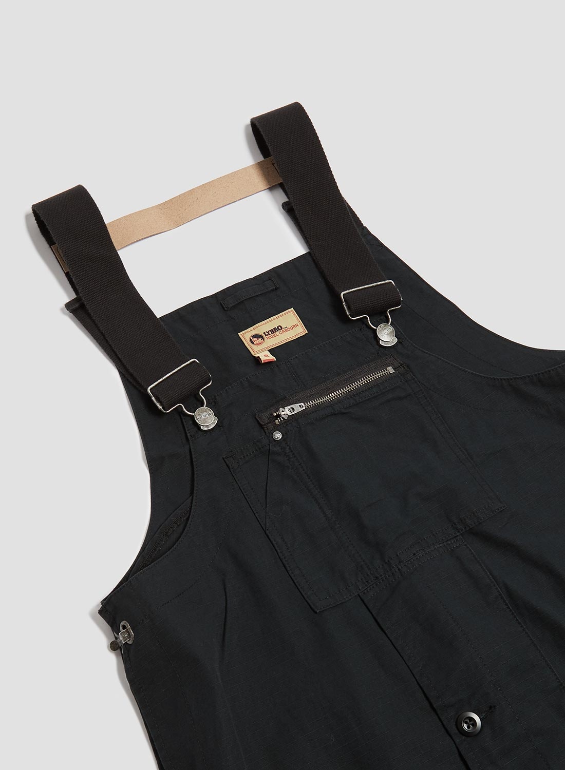 Naval Dungaree in Black (Cotton Ripstop) - 6