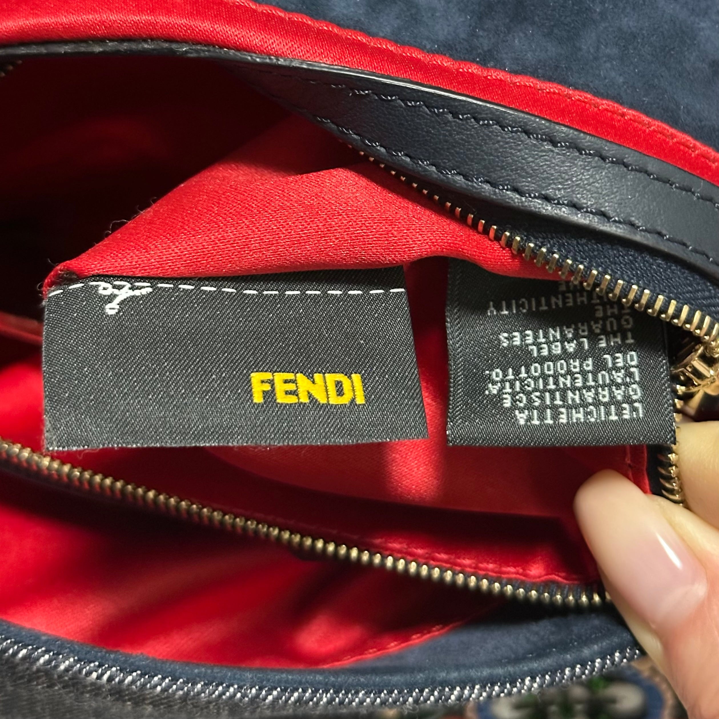 FENDI Denim Beaded Mamma Baguette Bag - 13