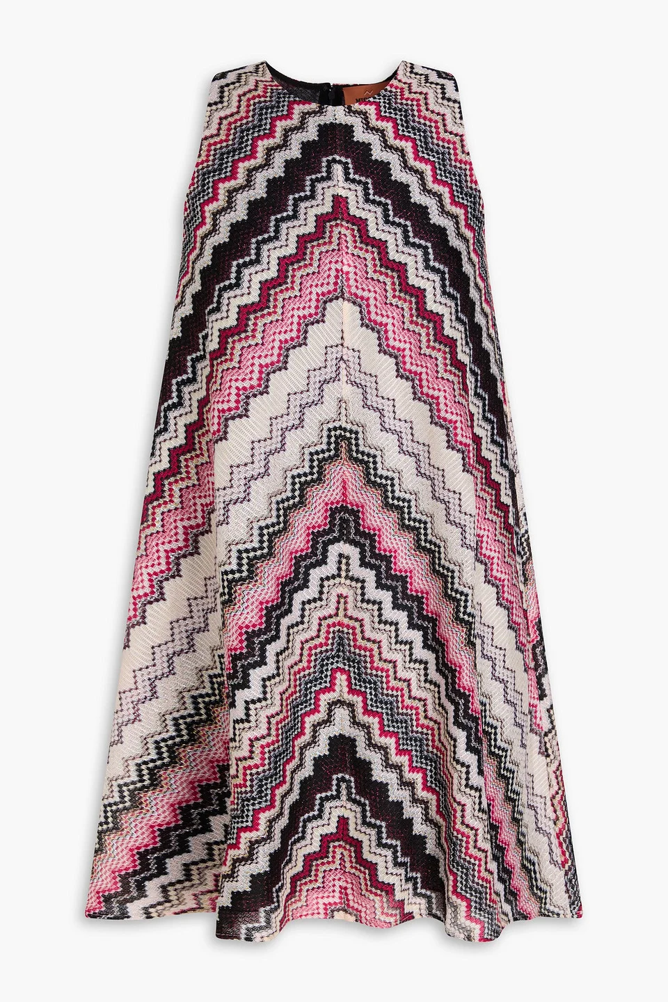 Metallic crochet-knit mini dress - 1