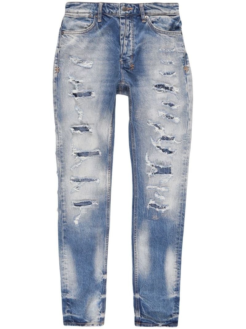 ripped-detail slim-fit jeans - 1