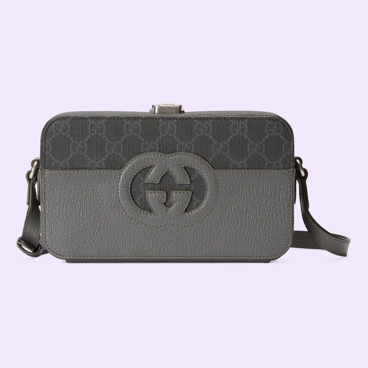 Top handle bag with cut-out Interlocking G - 1