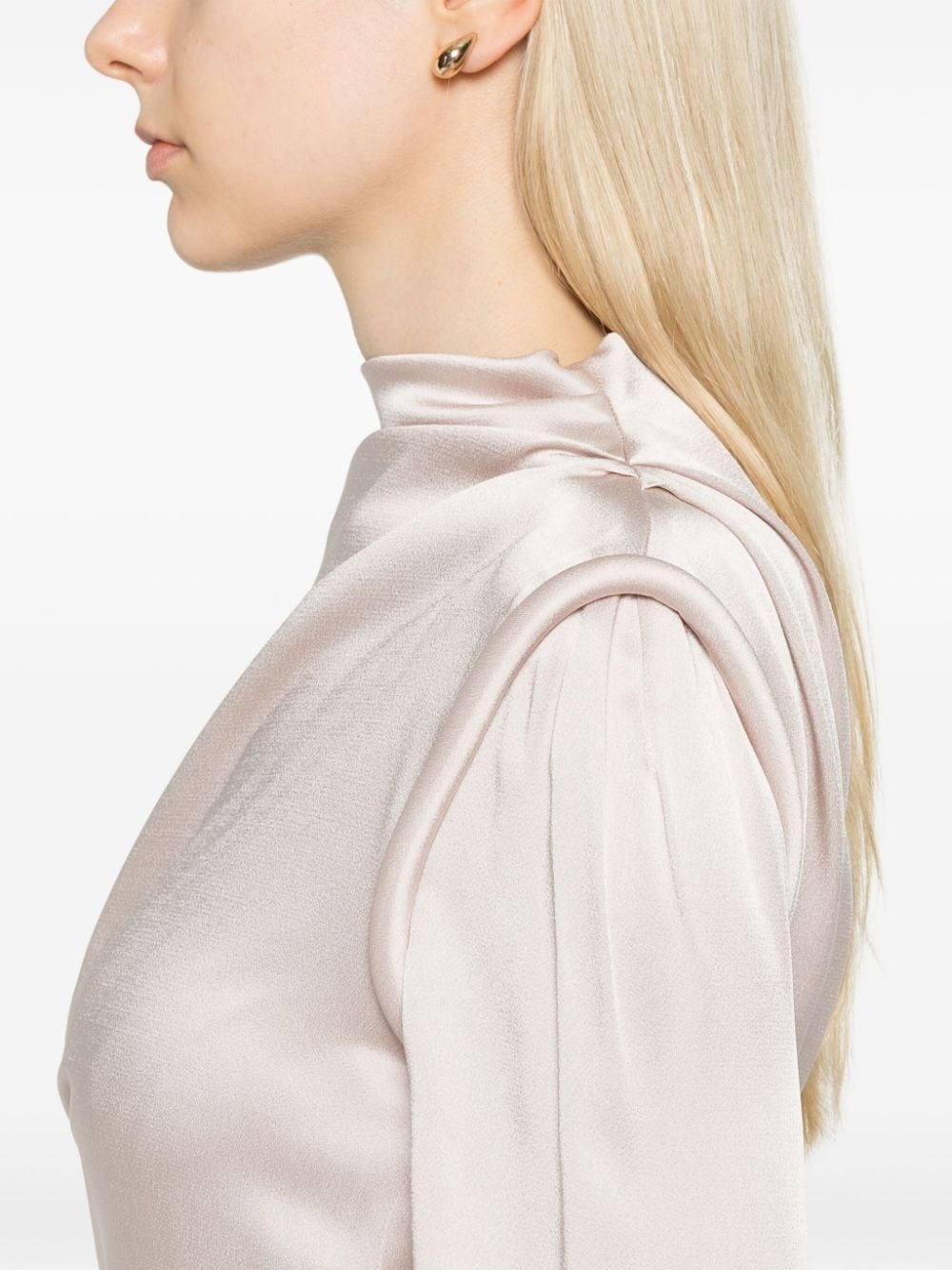 crepe satin blouse - 5