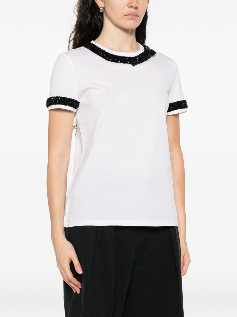 embellished-neckline cotton T-shirt 3