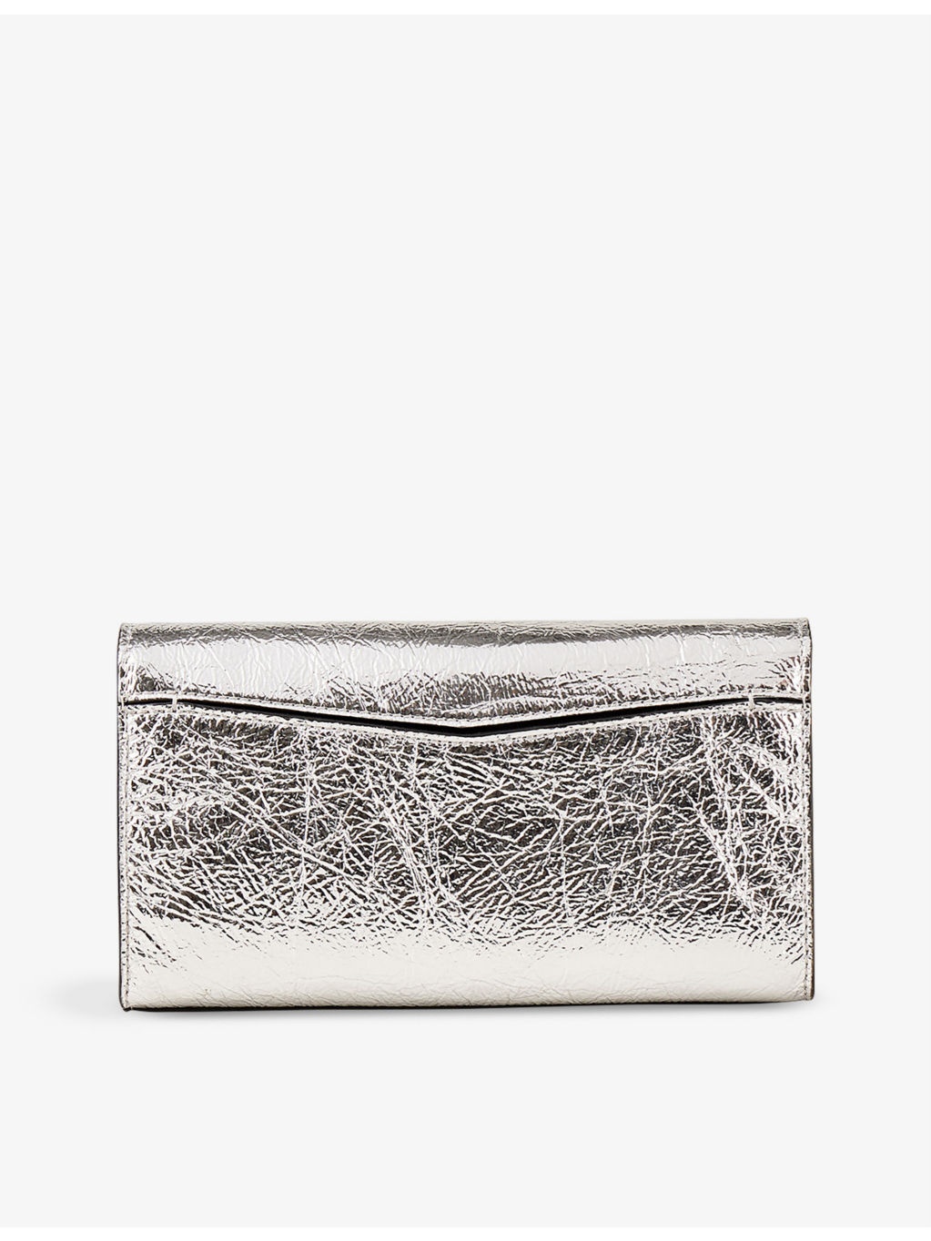 Yza Pocket metallic leather clutch bag - 3