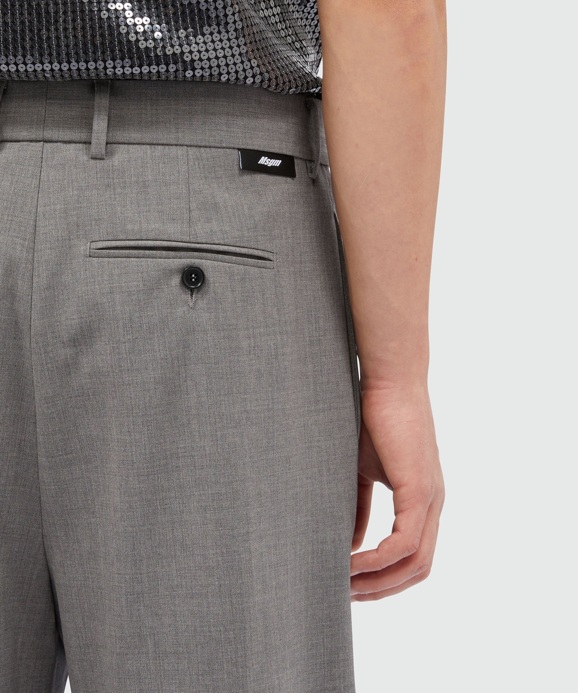 Gray virgin wool trousers - 5
