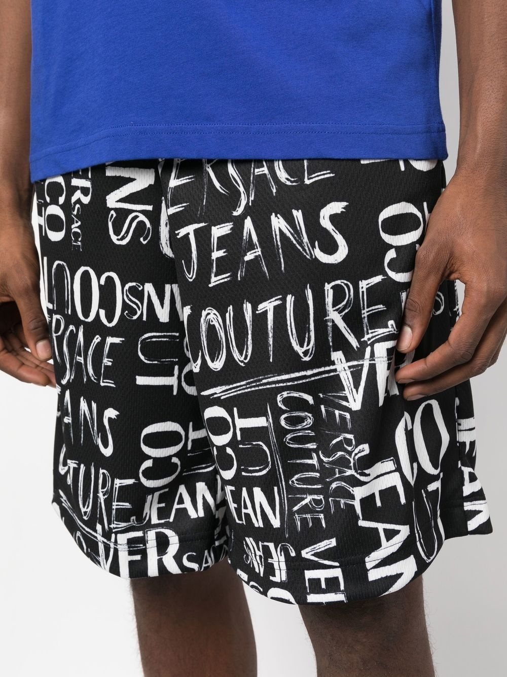 logo-print track shorts - 5