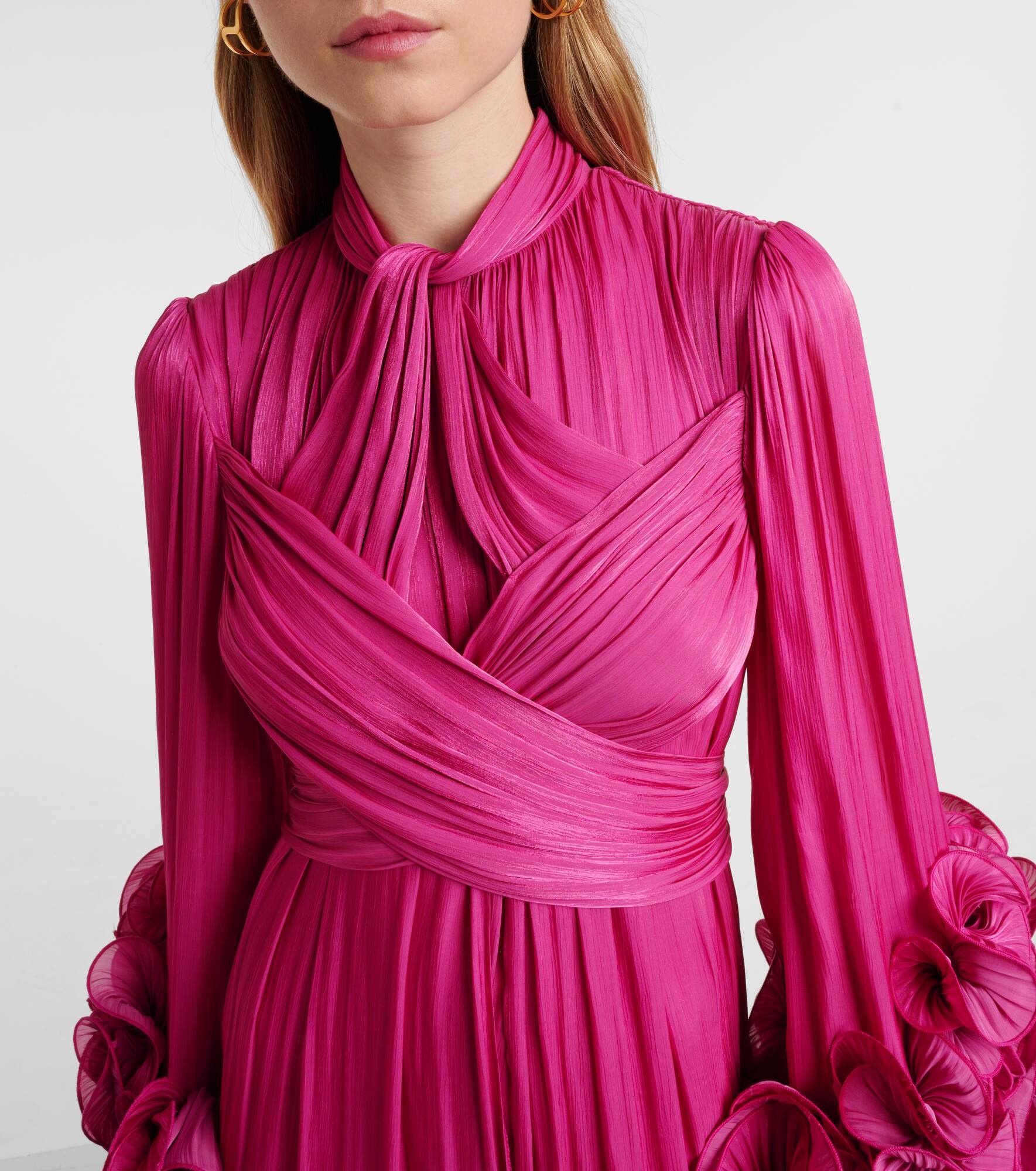 Ruffled midi dress - 4