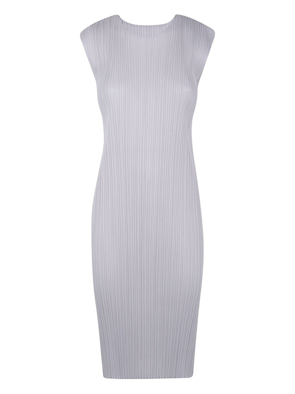 plissé-effect midi dress - 1