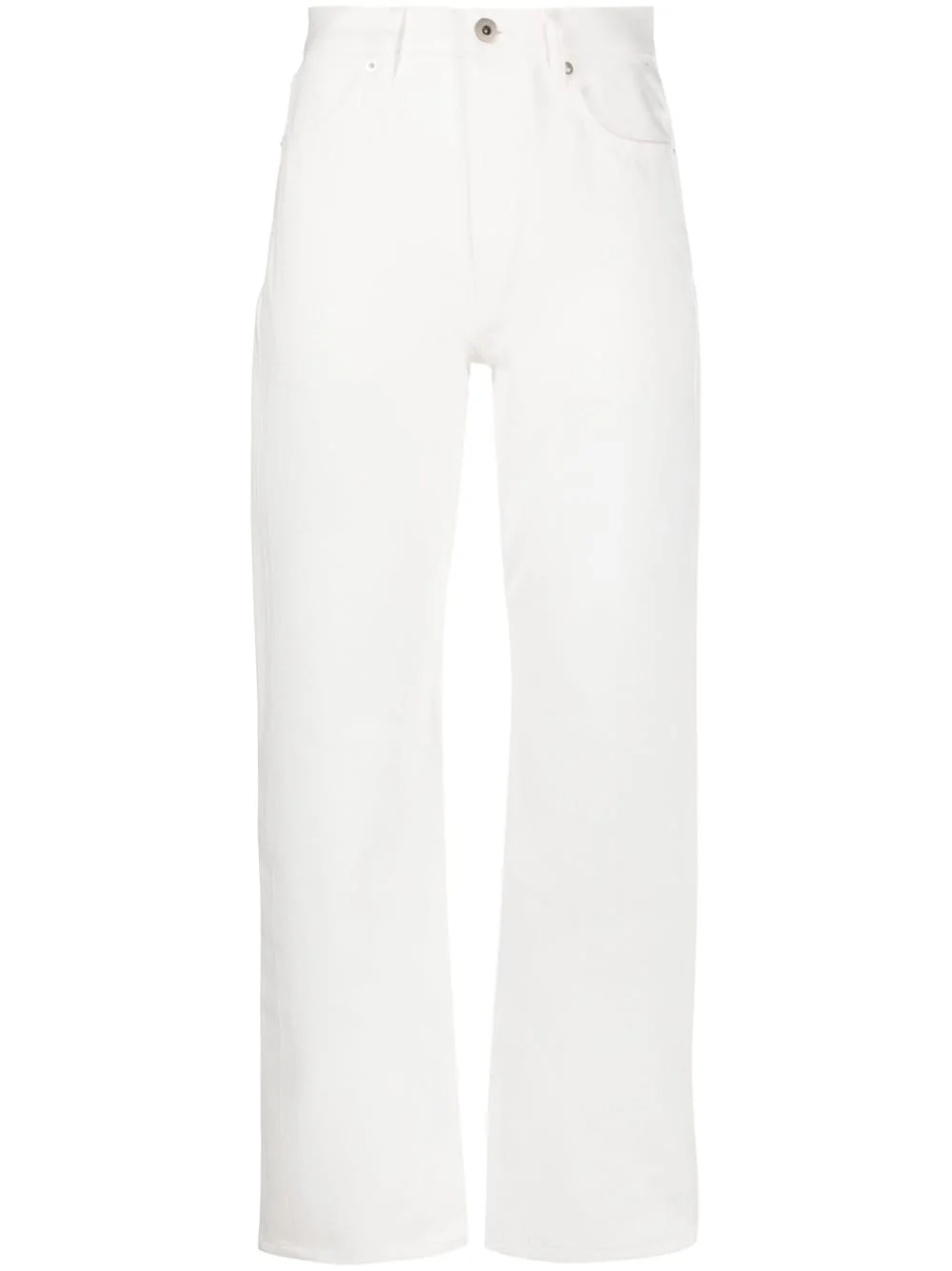 straight-leg cotton trousers - 1