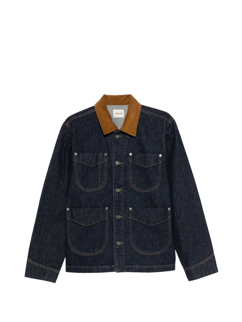 Wyatt corduroy-collar denim jacket - 1
