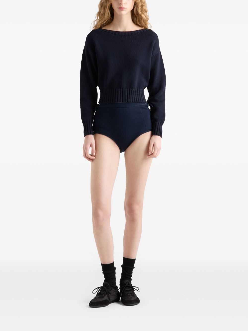 cotton boat-neck sweater - 2