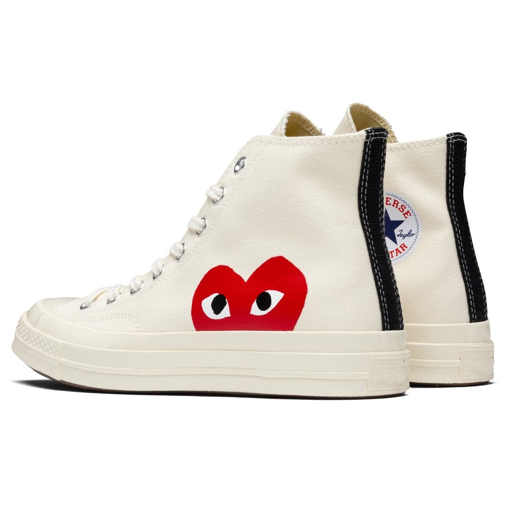 CONVERSE X COMME DES GARCONS PLAY ALL STAR CHUCK '70 HI - WHITE - 3