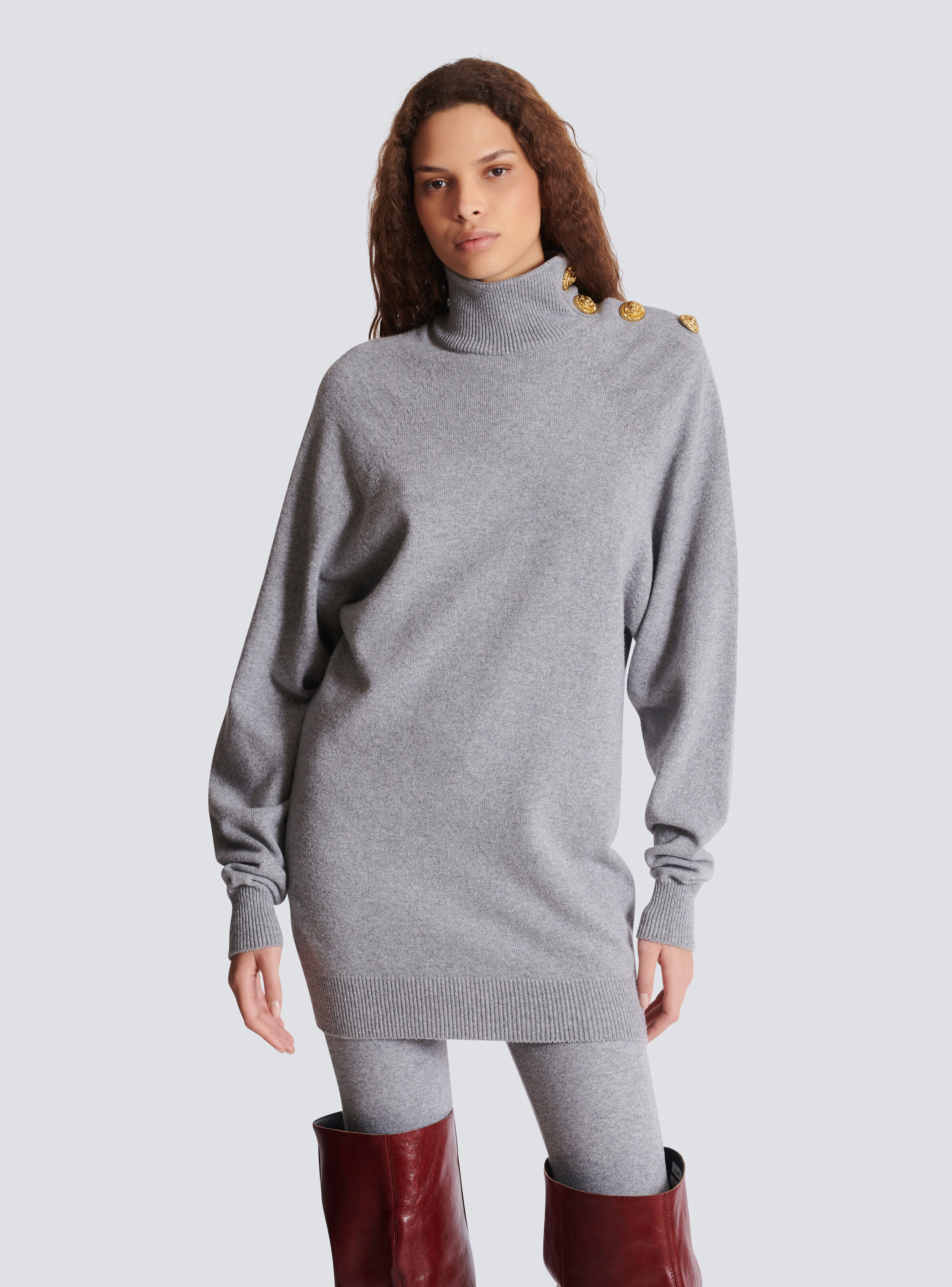 Short cashmere jumper dress - 6