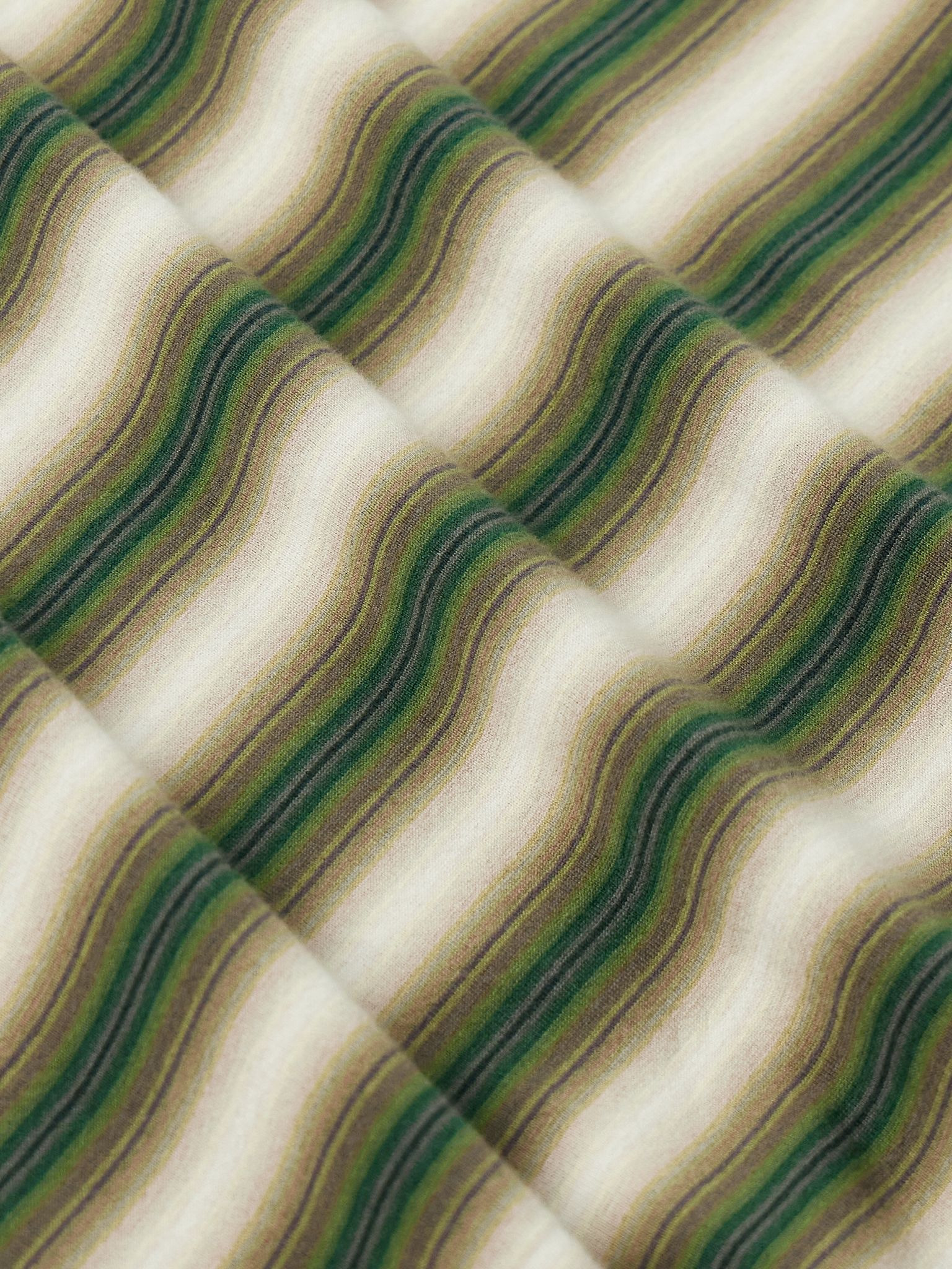 Striped Cotton-Jersey T-Shirt Green - 4