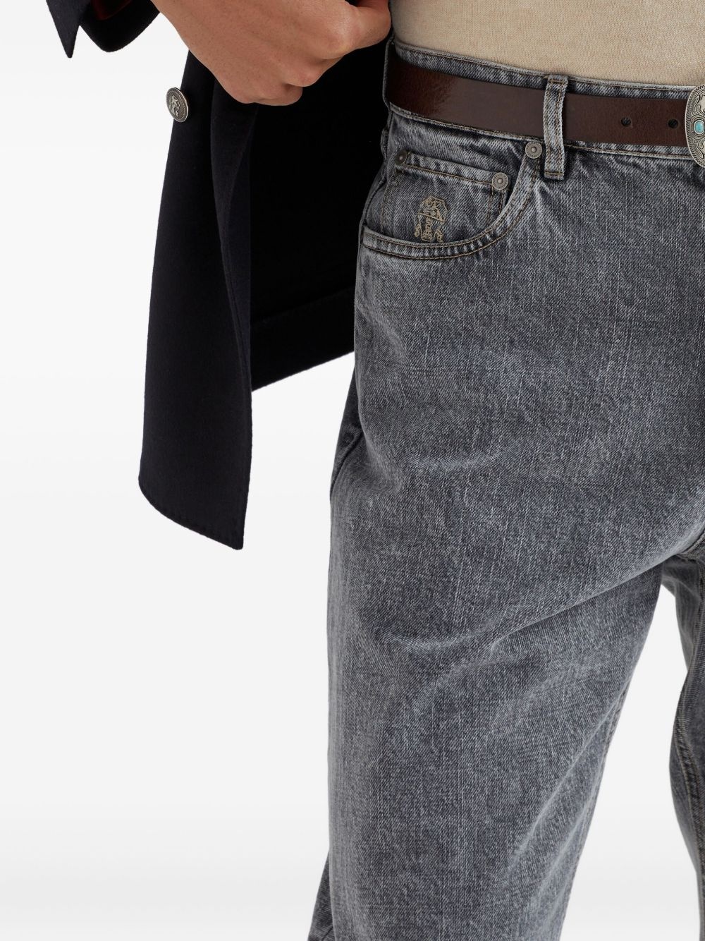 logo-patch jeans - 5