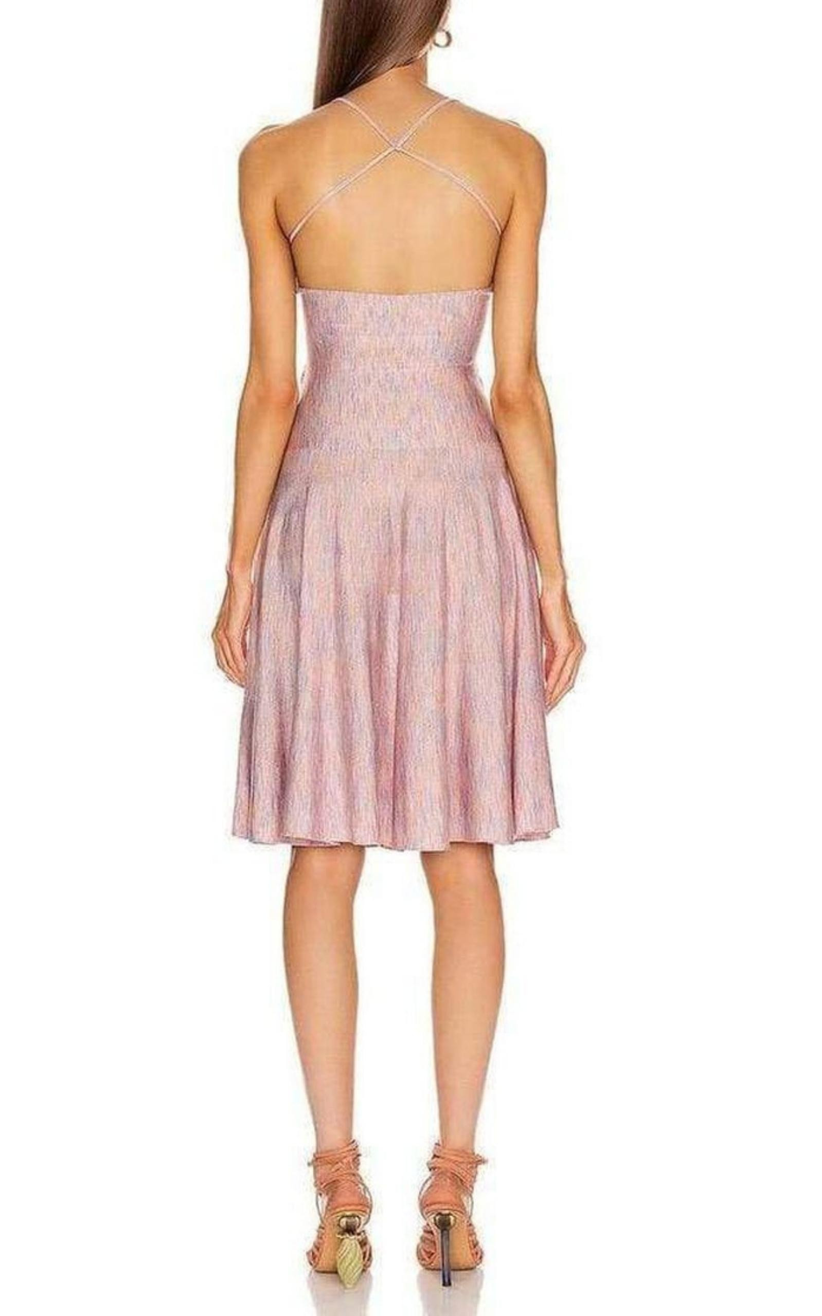 Pink Monaco Wrap Dress - 4