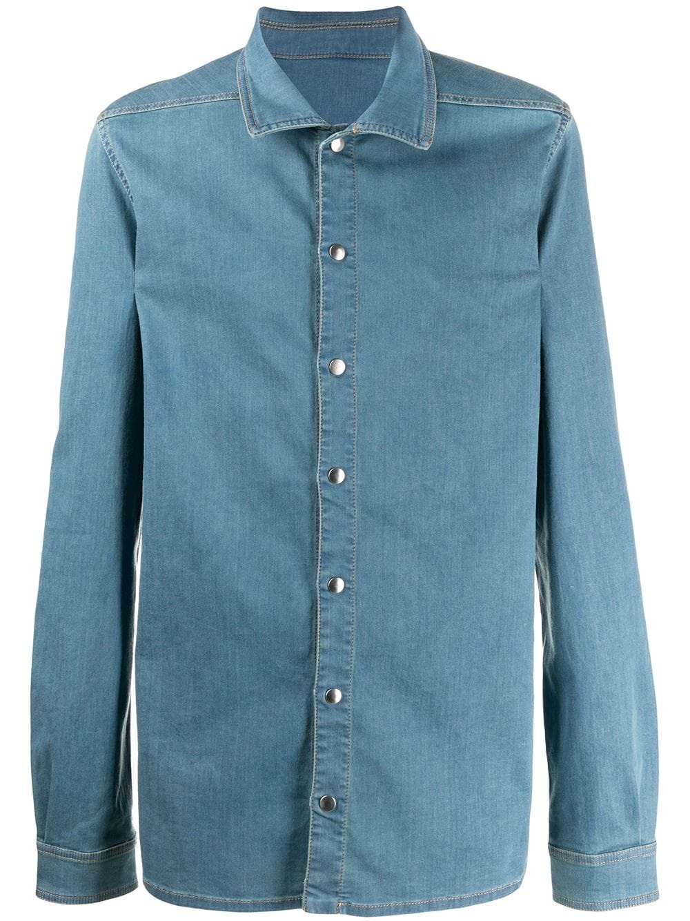 snap button denim shirt - 1