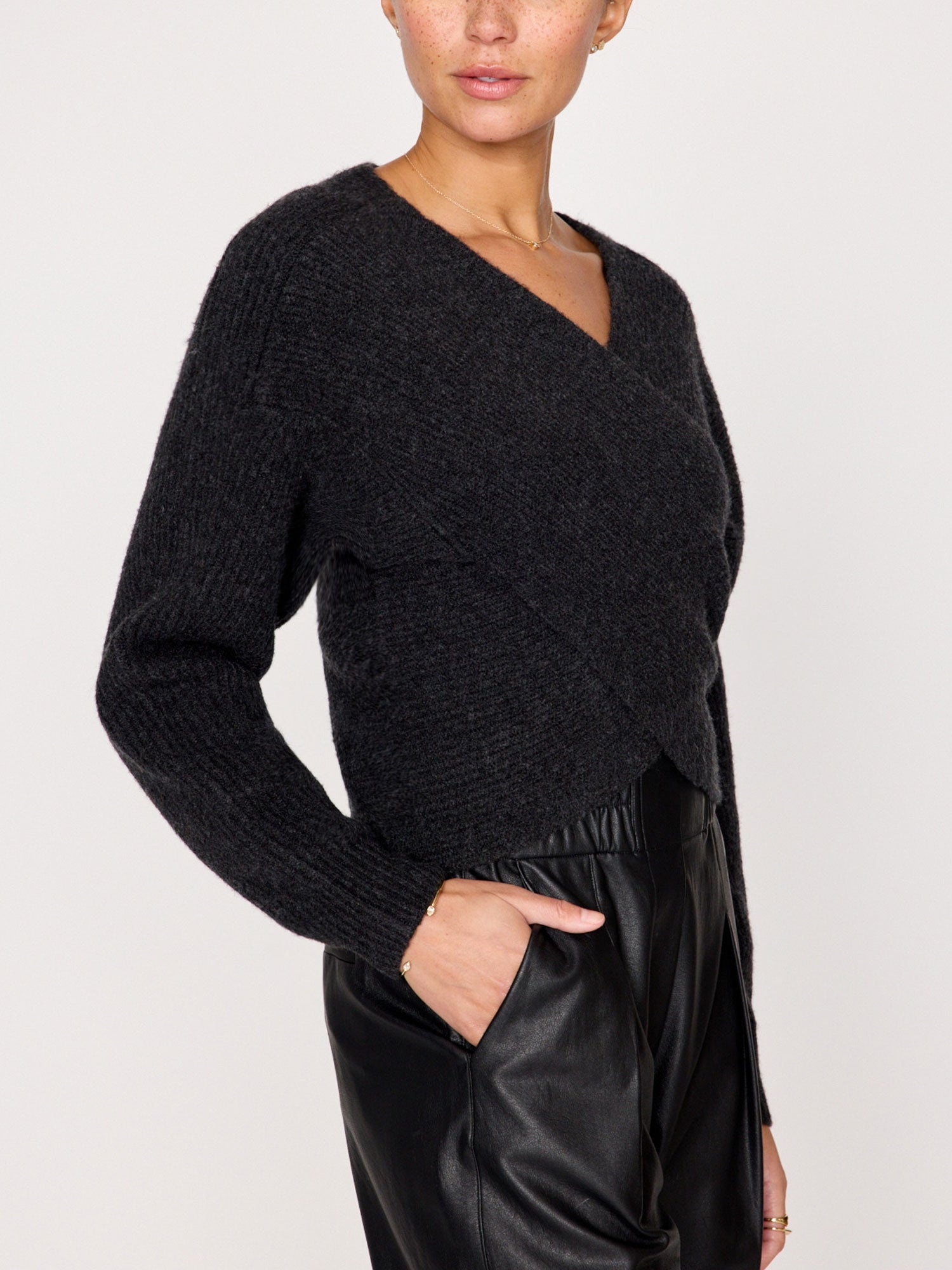 The Hughes Wrap Front Sweater - 5