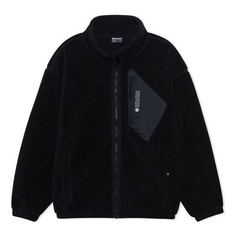 Li-Ning BadFive 로고 Polar Fleece Jacket '블랙' AFDR729-4 - 1