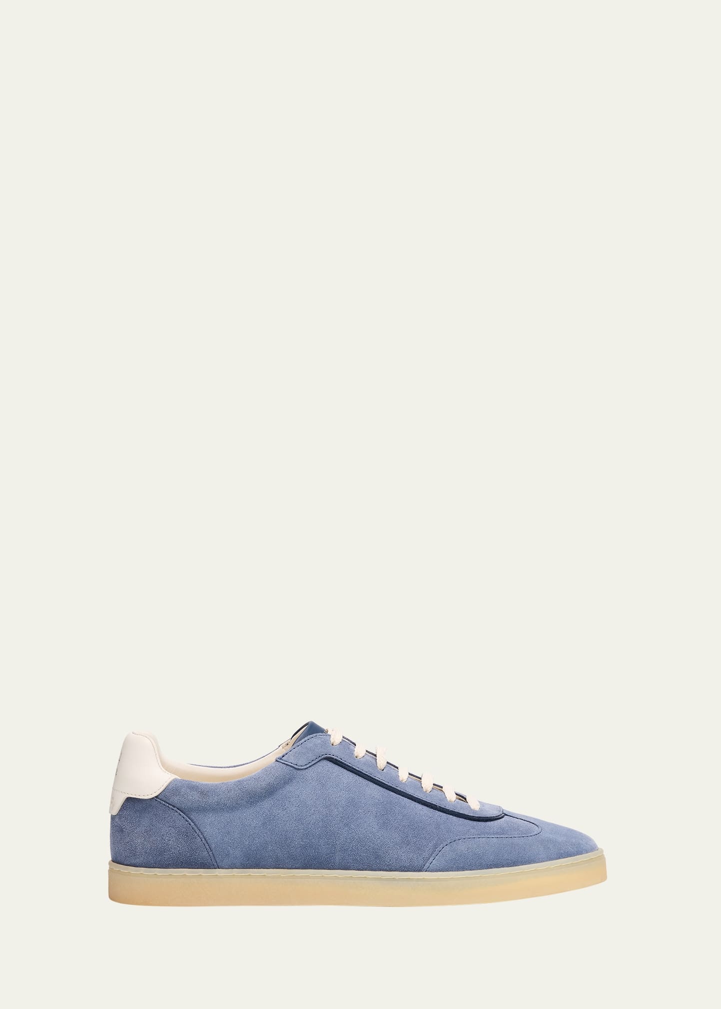 Men's Suede T-Toe Low-Top Sneakers - 1