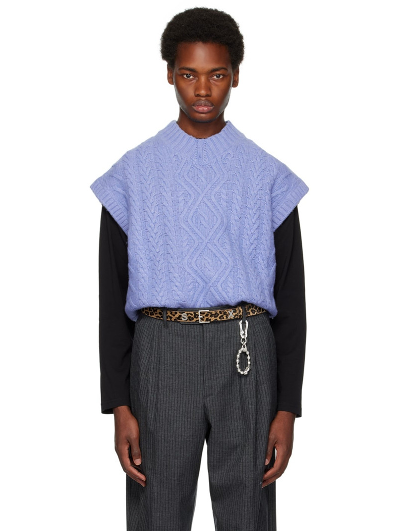 Boiled cable-knit vest - 1