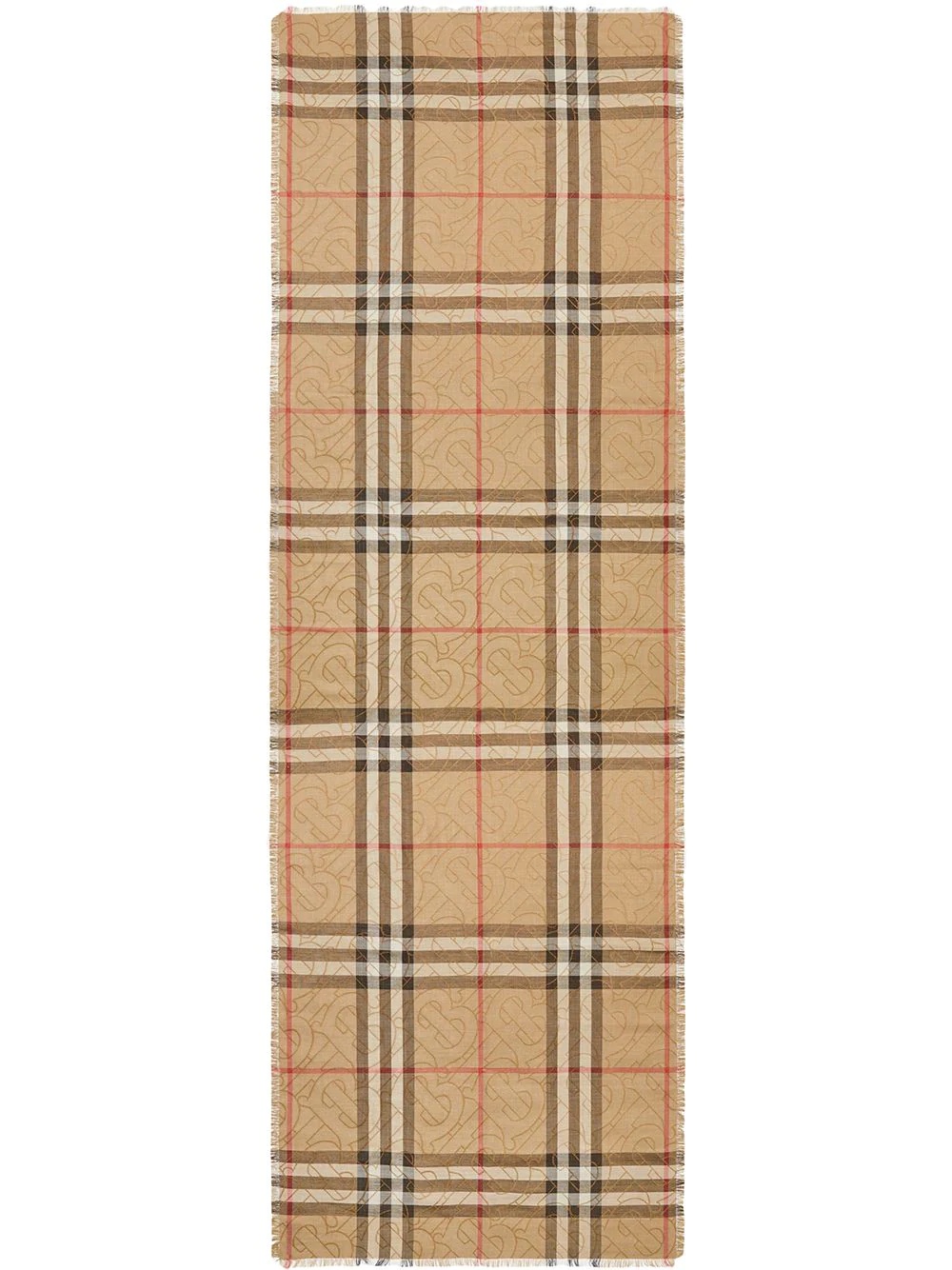 monogram-print Vintage Check scarf - 1