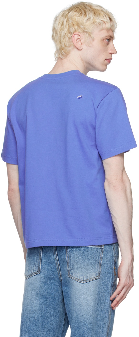 【ADER ERROR】 Dancy logo t-shirt ADER error Blue Dancy T-Shirt | REVERSIBLE