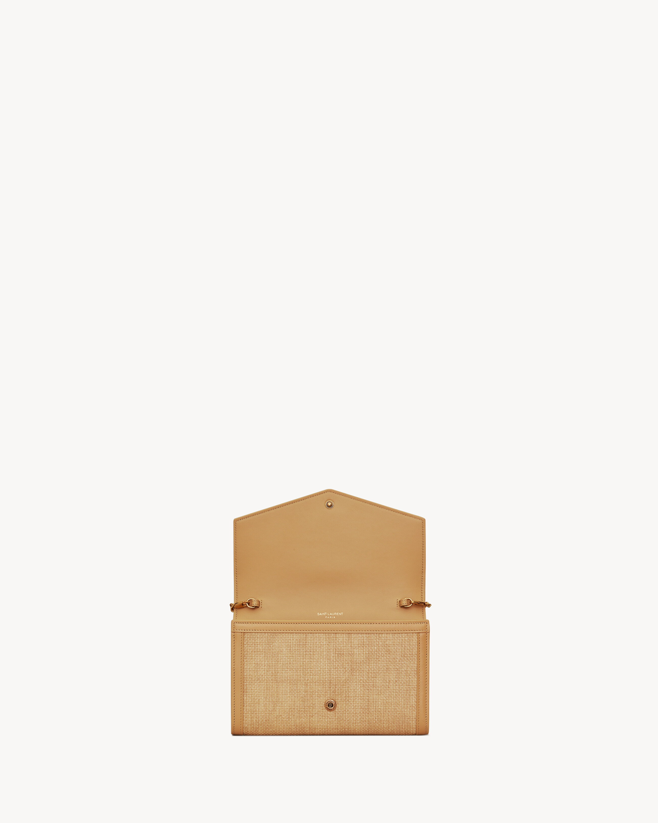UPTOWN CHAIN WALLET IN MICRO RAFFIA - 5