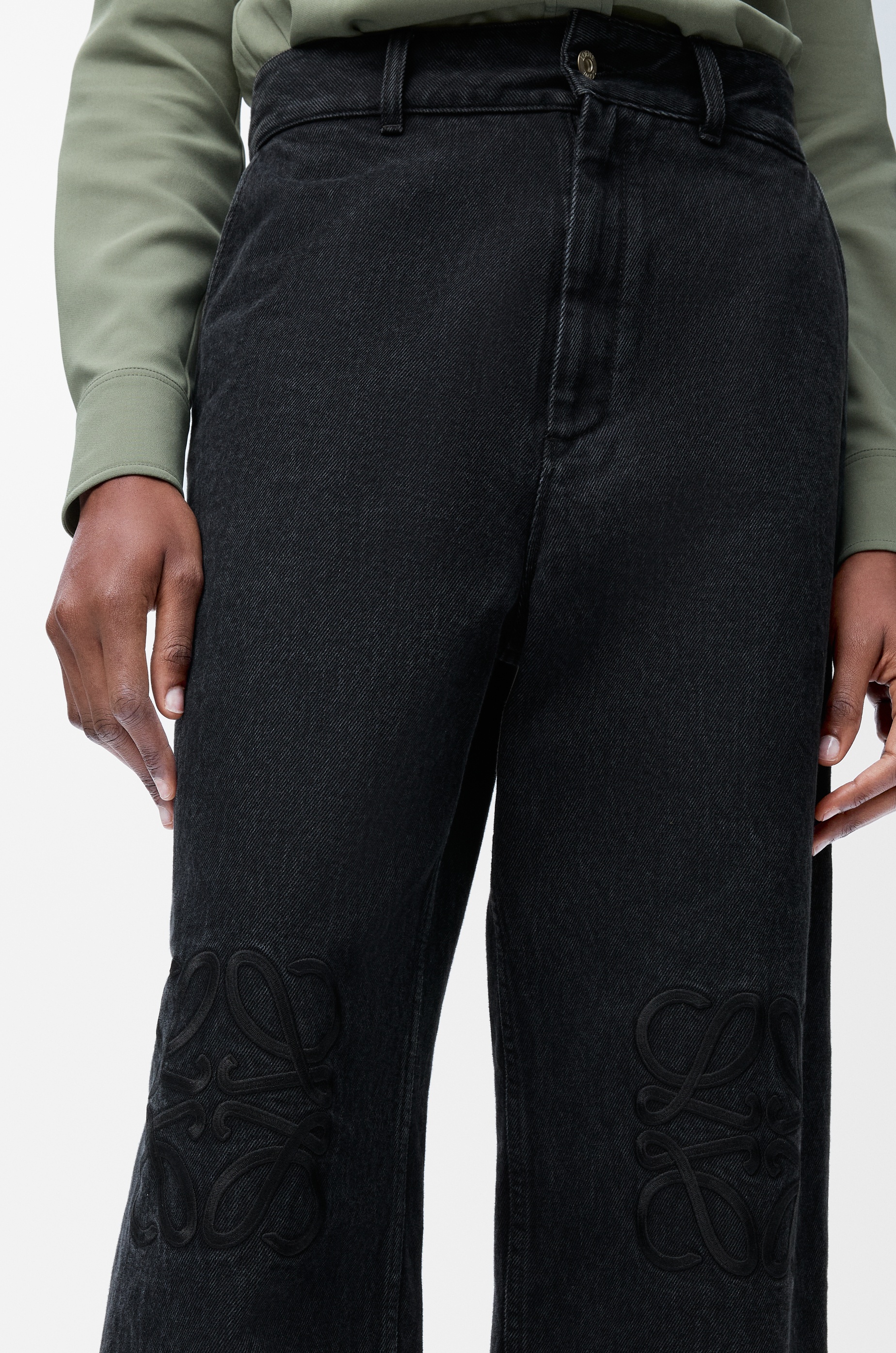 Anagram baggy jeans in denim - 5