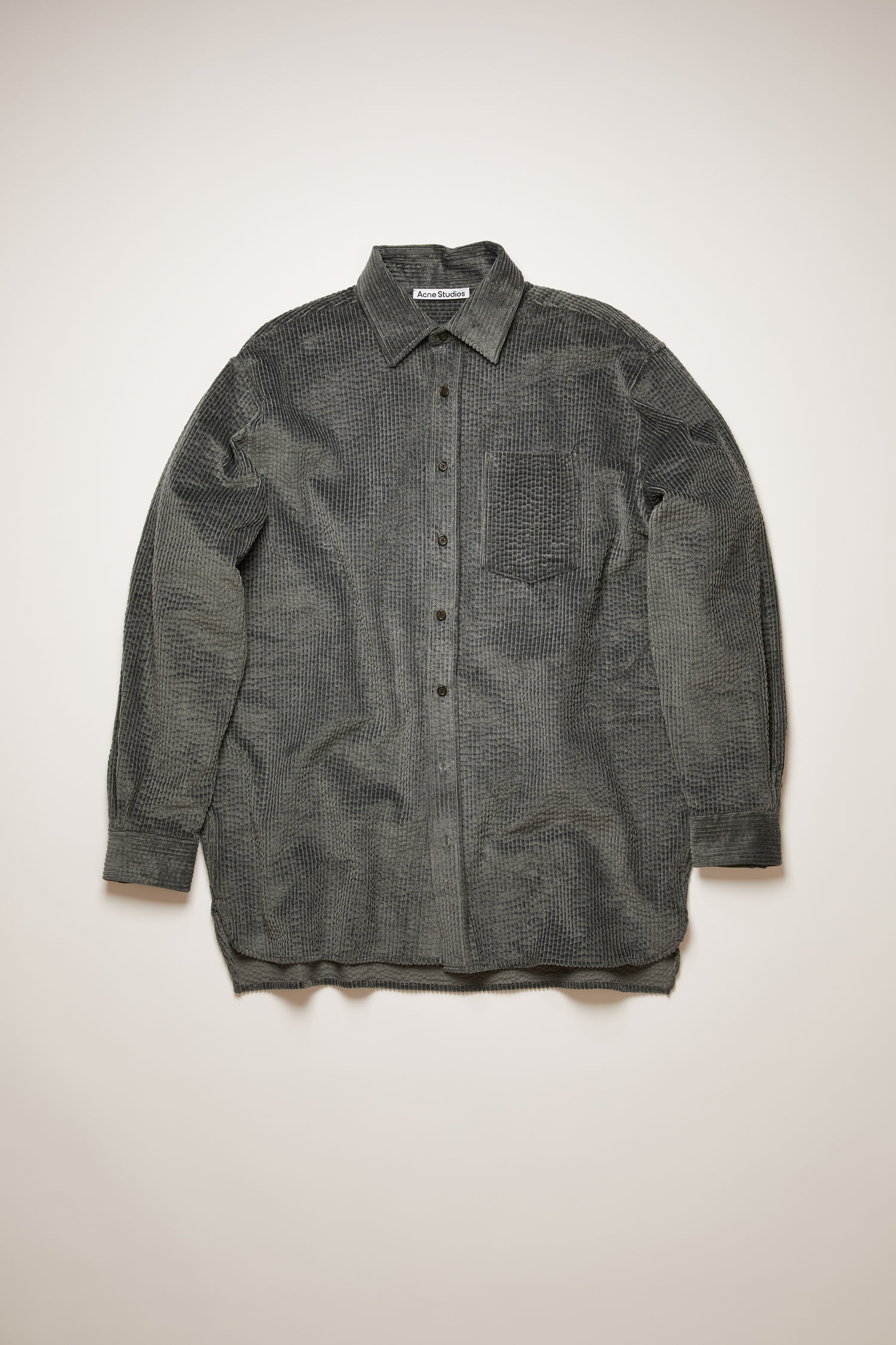 Corduroy overshirt charcoal grey - 1