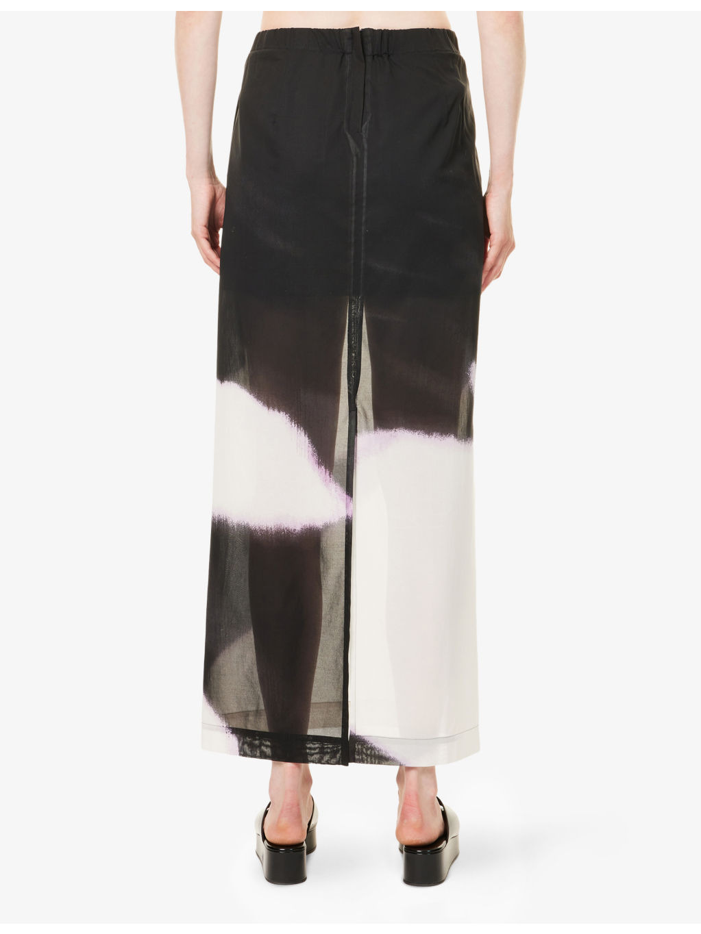 Shadow Study Split-Back Cotton-Poplin Midi Skirt - 4