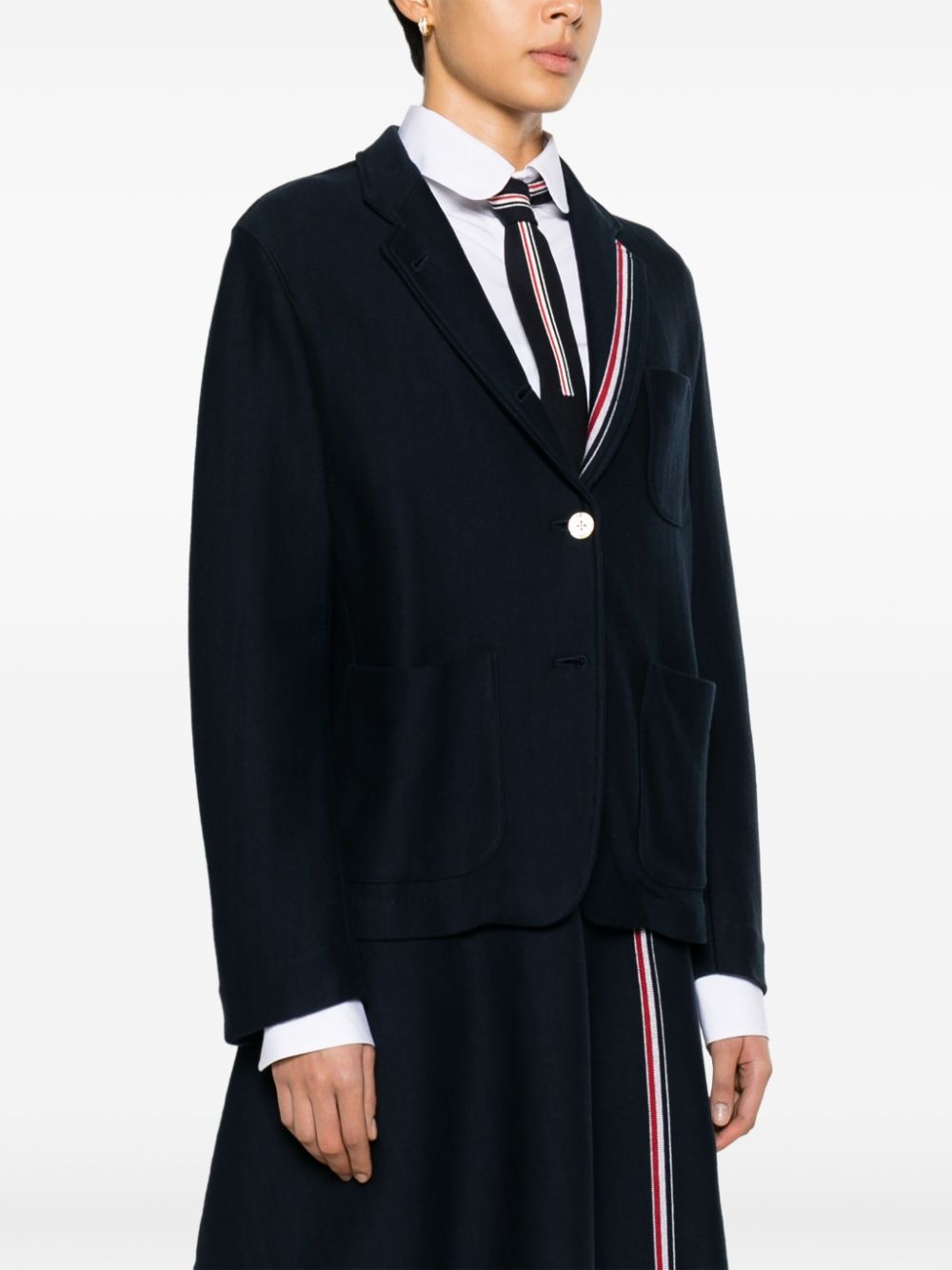 RWB-tab jersey blazer - 3
