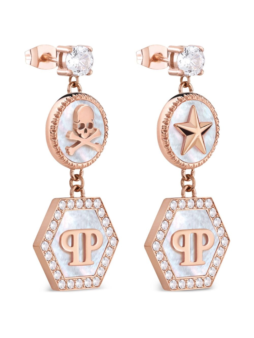 appliqué drop earrings - 3