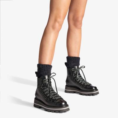 JIMMY CHOO Chike Flat
Black Smooth Leather Ankle Boots with Knitted Sock outlook