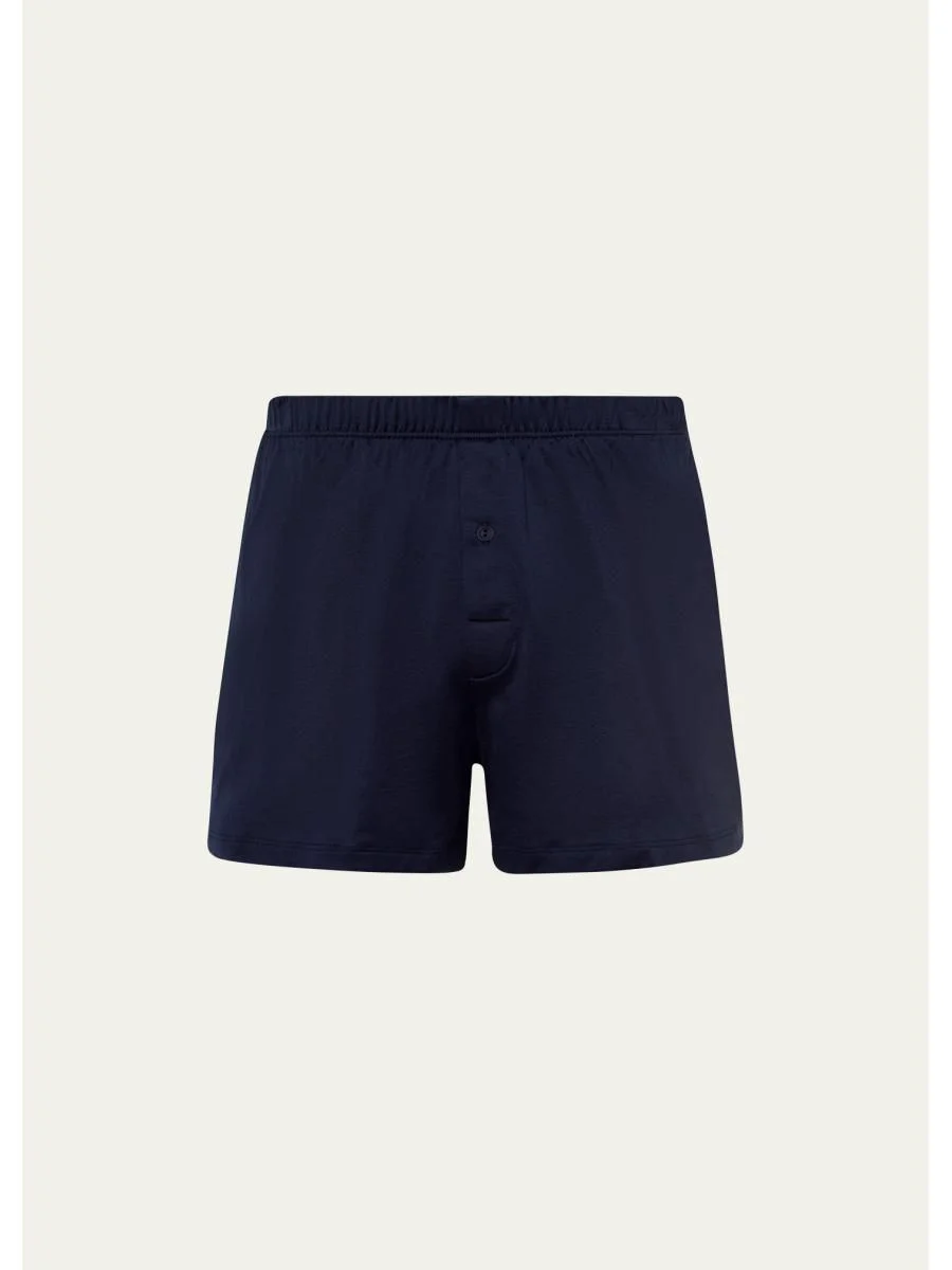 Men's Sporty Mercerized Cotton Boxers - 1